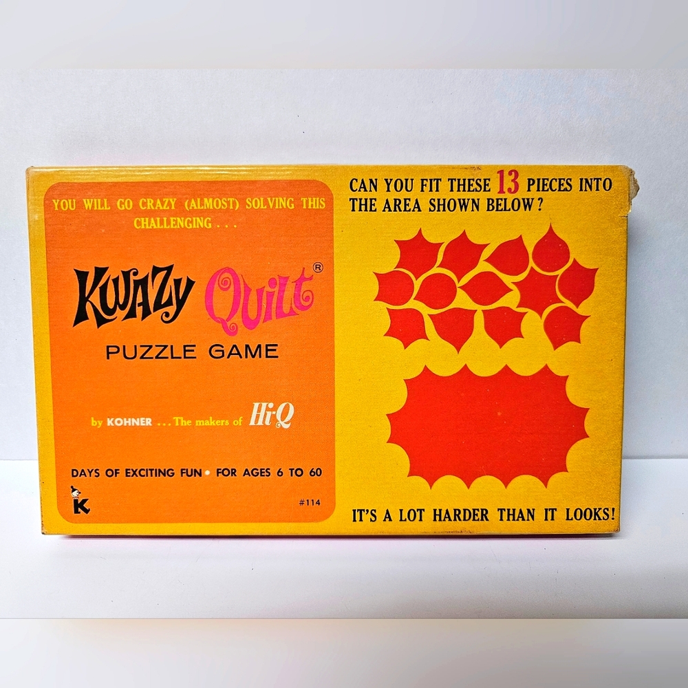 Vintage KWAZY QUILT Puzzle Game made by Kohner and released in 1969